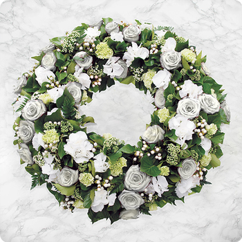 Couronne de fleurs blanche Nuage d'Amour