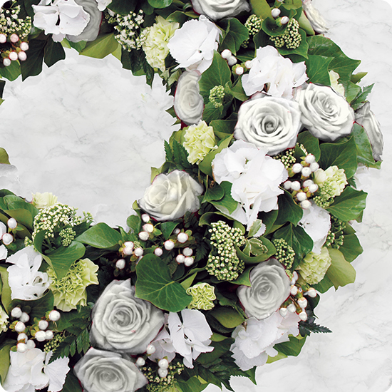 Couronne de fleurs blanche Nuage d'Amour