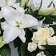 Couronne de fleurs Pour toujours en roses et fleurs blanches pour hommage funéraire - 123fleurs
