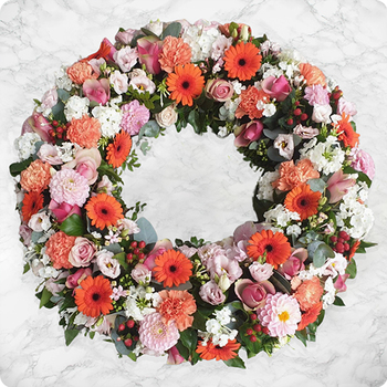 Couronne de fleurs pour deuil Souvenir Infini