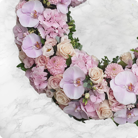 Couronne fleurie pour deuil Esprit