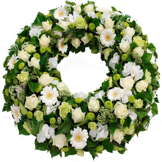 Couronne funéraire Souvenir - Livraison de fleurs deuil | 123Fleurs