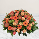 Coussin de fleurs orange pour deuil Bel Envol