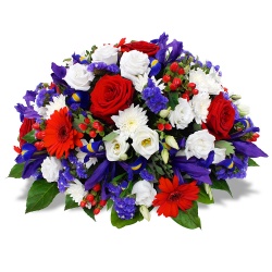 Coussin de fleurs Tricolore