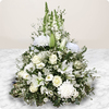 Coussin Parfum du Souvenir – fleurs blanches pour condoléances et obsèques