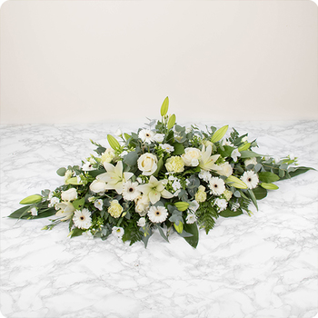 Dessus de cercueil Athéna - Livraison de compositions florales blanches avec 123fleurs