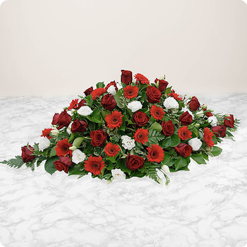 Dessus de cercueil rouge Paix Éternelle