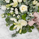 Sagri - Gerbe de fleurs blanches piquées pour cérémonie de deuil