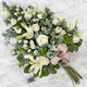 Sagri - Gerbe de fleurs blanches piquées pour cérémonie de deuil