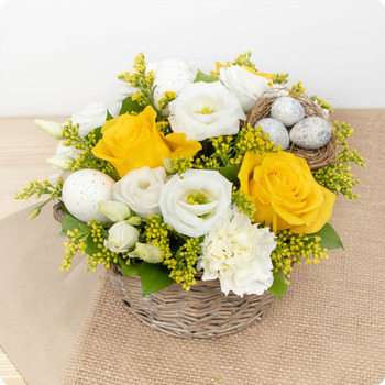 Composition de fleurs Joyeuses Pâques