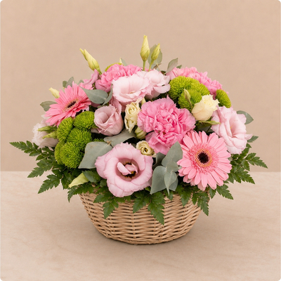 Louange – Composition deuil tons roses