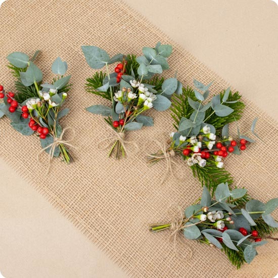 Mini bouquets d'invités