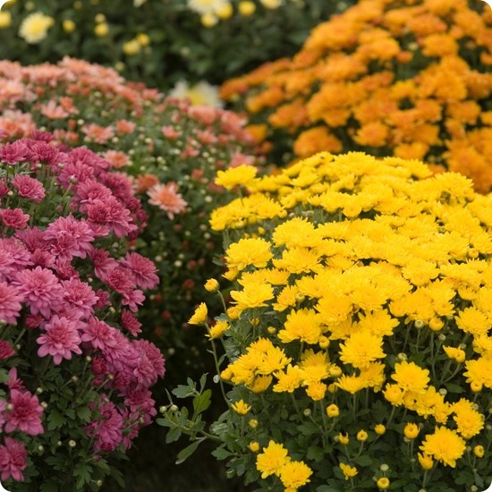Coupe de chrysanthèmes pour la Toussaint