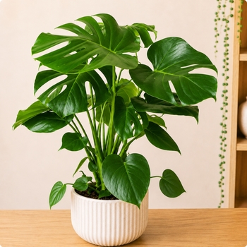 Monstera Deliciosa en pot avec cache-pot 