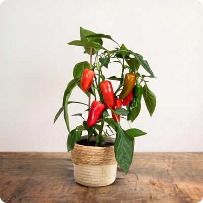 Plante poivron en pot – plante décorative colorée à offrir