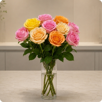 Rose colorée à la tige - fleur de deuil personnalisée livrée en moins de 4h