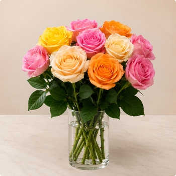 Rose colorée à la tige - fleur de deuil personnalisée livrée en moins de 4h