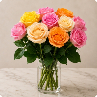 Rose colorée à la tige - fleur de deuil personnalisée livrée en moins de 4h