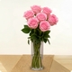 Rose rose à l'unité, tige longue 60 cm 123fleurs