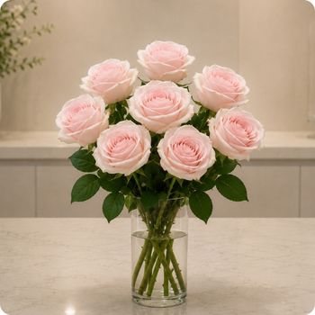 Rose rose à la tige - fleur de condoléances livrée en moins de 4h