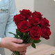 Rose rouge à l'unité, tige longue 60 cm 123fleurs