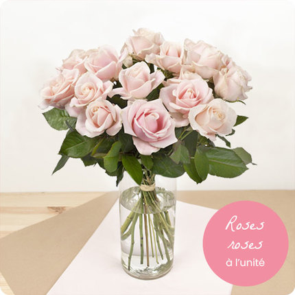 Bouquet personnalisé de roses roses