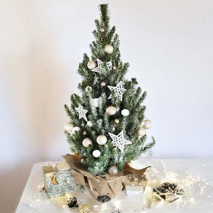 Petit sapin de Noël décoré