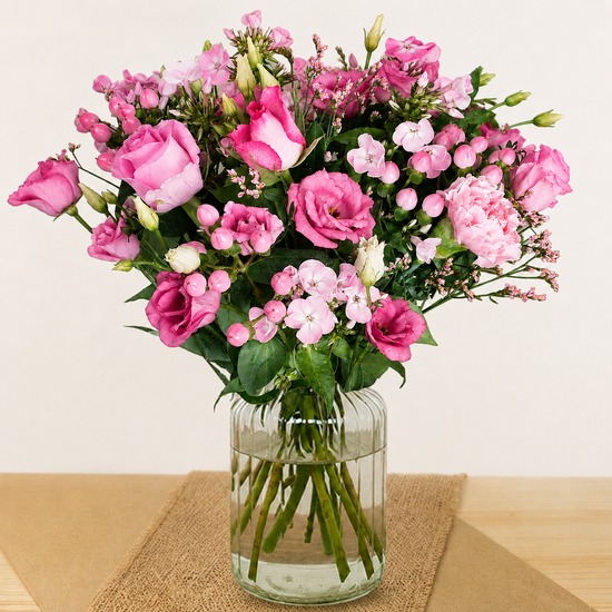 Simplement Rose – Bouquet rond tons roses