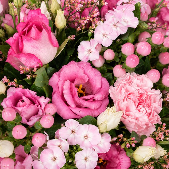 Simplement Rose – Bouquet rond tons roses