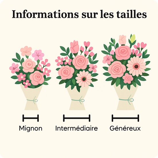 Simplement Rose – Bouquet rond tons roses