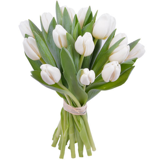 Brassée Tulipes blanches - Livraison de fleurs | 123Fleurs